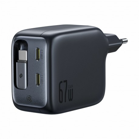 Polnilec Baseus E0121E00 67W QC PD, USB-C, črn