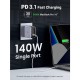 Polnilec Ugreen Nexode 3 140W PD, USB-C