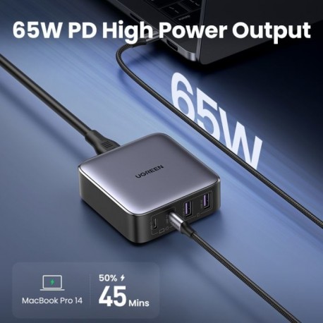 Polnilec Ugreen Nexode 65W, 2x USB-A, 2x USB-C