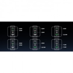 Polnilec Ugreen Uno 100W, 3x USB-C, USB-A, 45515B