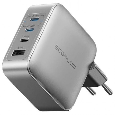 Polnilec EcoFlow Rapid Pro Charger 140W GaN, 3x USB-C, USB-A