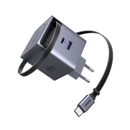 Polnilec Ugreen Retractable 65W GaN USB-C