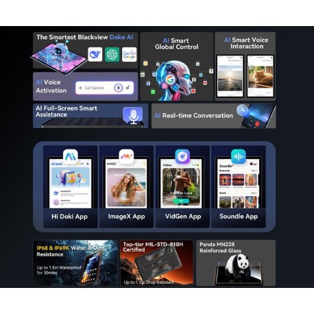 Tablični računalnik Blackview Active 5, LTE, 8GB, 128GB, črna
