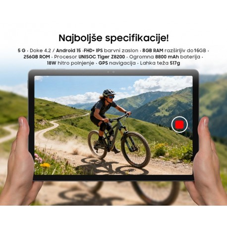 Tablični računalnik Blackview ZENO 10, 5G, 8GB, 256GB, črna