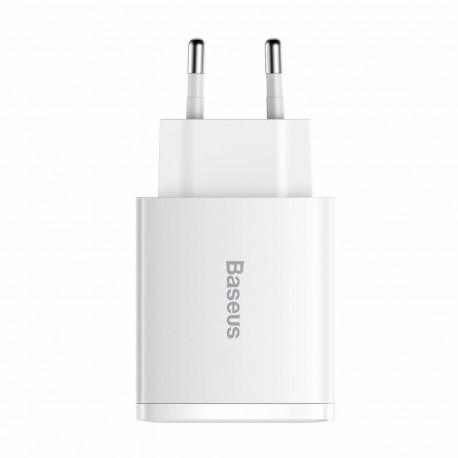 Polnilec Baseus CCXJ-E02 30W QC, 2x USB-A, USB-C, bel