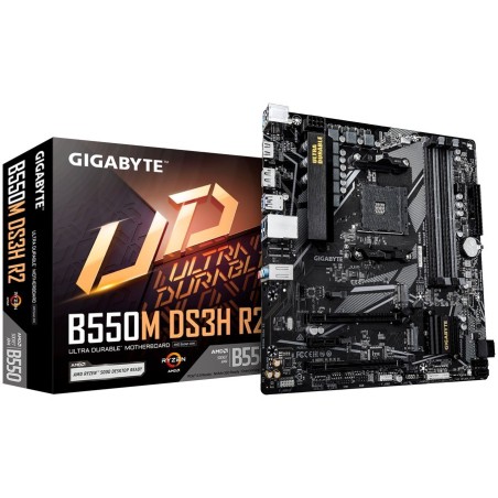 Matična plošča GIGABYTE B550M DS3H R2, AM4, DDR4, mATX