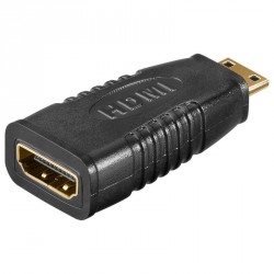Adapter GOOBAY miniHDMI na HDMI, črn
