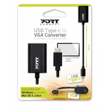Adapter PORT USB-C v VGA