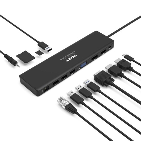 Priklopna postaja PORT (USB-A, USB-C, HDMI, LAN, SD, mSD, Avdio)