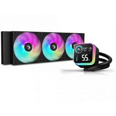 Vodno hlajenje Liquid Cooler DeepCool LQ360 ULTRA, 360mm, LCD, ARGB, črn