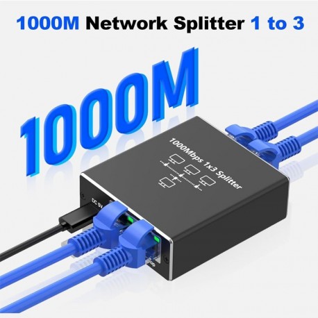 Mrežni razdelilec Gigabit Ethernet na 3xRJ45 LAN