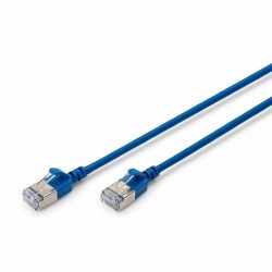 Mrežni kabel Digitus patch slim FTP CAT.6A, 3m, moder