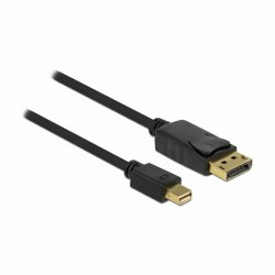 Kabel Delock miniDisplayPort-DisplayPort, 0.5m, črn