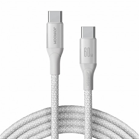 Kabel Joyroom USB C-C 60W pleten bež, 1m