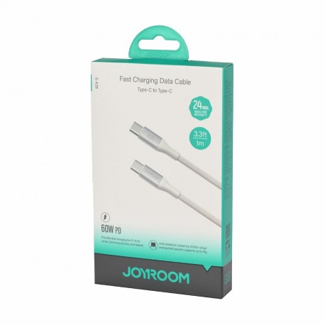 Kabel Joyroom USB C-C 60W pleten bež, 1m