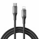 Kabel Joyroom USB-C v Lightning 30W črn pleten, 1m