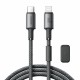 Kabel Joyroom USB-C v Lightning 30W črn pleten 1,2m