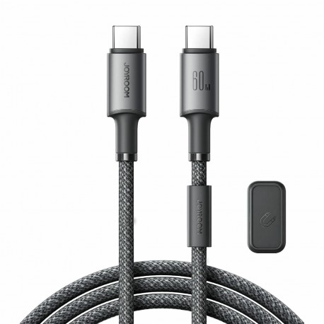 Kabel Joyroom USB C-C črn pleten z magnetom, 1.2m