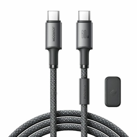 Kabel Joyroom USB C-C črn pleten z magnetom, 1.2m