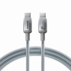 Kabel Baseus USB C-C 100W 20V 5A pleten siv, 1m