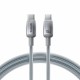 Kabel Baseus USB C-C 100W 20V 5A pleten siv, 2m