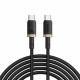 Kabel Baseus USB C-C 40W Dura Fast pleten črn, 1m
