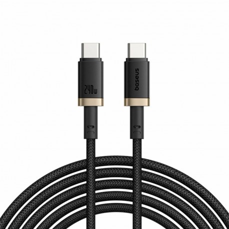 Kabel Baseus USB C-C 40W Dura Fast pleten črn, 1m
