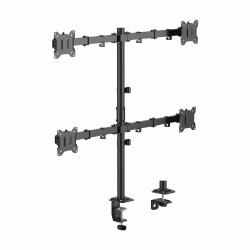 Namizni nosilec za štiri monitorje SBOX LCD-352/4-3, črn