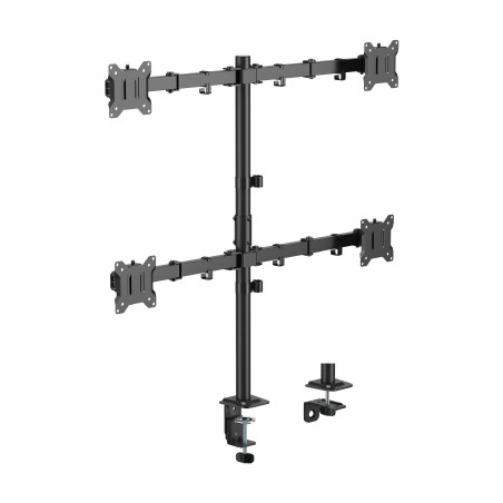 Namizni nosilec za štiri monitorje SBOX LCD-352/4-3, črn