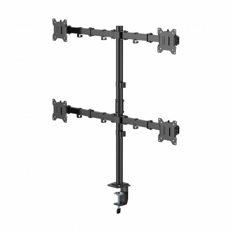 Namizni nosilec za štiri monitorje SBOX LCD-352/4-3, črn