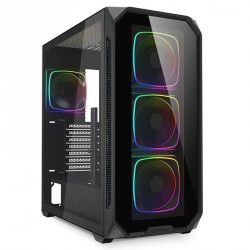 Ohišje Sharkoon AK5G RGB, midiATX, črno