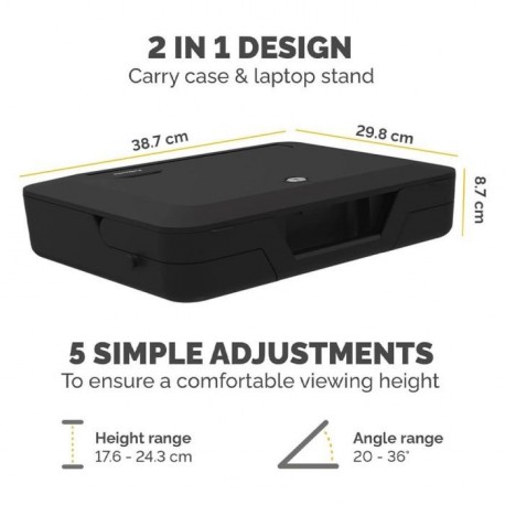 Torba z vgrajenim stojalom za prenosnik Fellowes BREYTA, do 14, črna