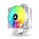 Hladilnik za procesor Sharkoon A40 RGB, 120mm, PWM, bel