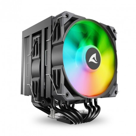 Hladilnik za procesor Sharkoon A60 RGB, 2x120mm, PWM, črn