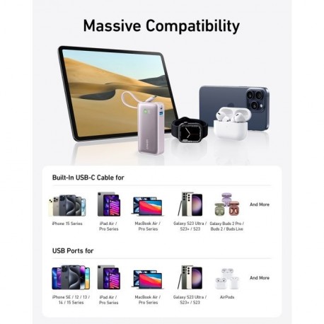 Prenosna baterija Powerbank Anker 545 Nano, 10000 mAh, zelena