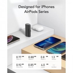 Prenosna baterija Powerbank VEGER PlugON Lightning, 5000 mAh, črna