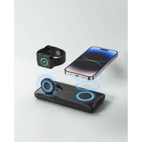 Prenosna baterija Powerbank VEGER 3v1 MagMulti, 10.000 mAh, črna