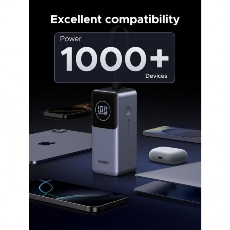 Prenosna baterija Powerbank Ugreen 55365B, 12.000mAh, siva