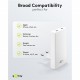 Polnilec Goobay 90° Flat 65W GaN Multiport 2x USB-C PD, bel