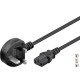 Kabel GOOBAY IEC UK, 250V(AC), 1,5m, črn