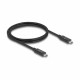 Kabel Delock USB-C 16K 60Hz 240W 80GB, črn, 1m