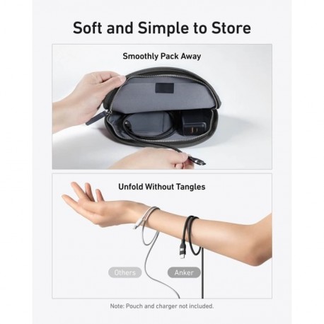 Kabel Anker A82E2H12, USB-C/C, 240W, 1,8m, črn