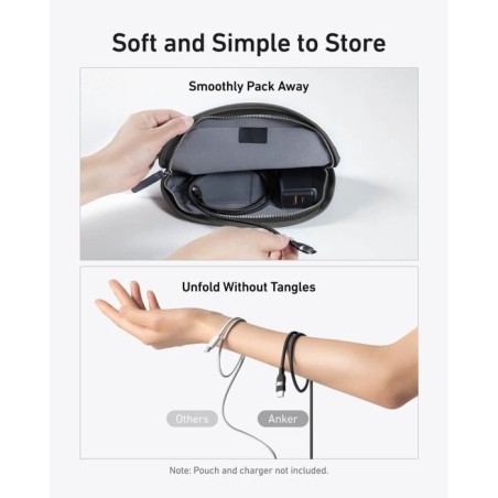 Kabel Anker A82E2H12, USB-C/C, 240W, 1,8m, črn