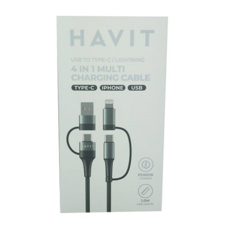 Kabel HAVIT CB6244, 4v1, USB/USB-C na USB-C/Lightning, 1m