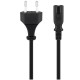 Kabel GOOBAY Euro C7 (2-pinski), 1,5m, črn