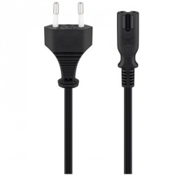Kabel GOOBAY Euro C7 (2-pinski), 1,5m, črn