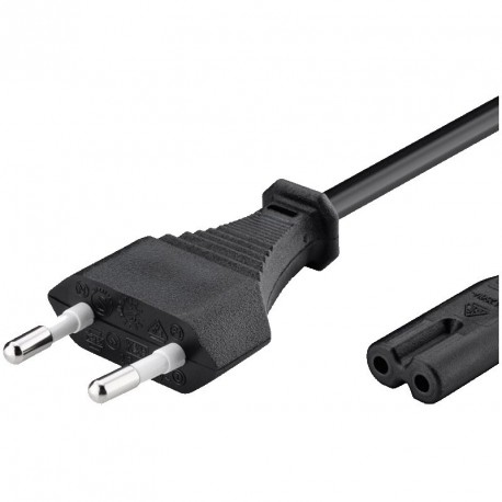Kabel GOOBAY Euro C7 (2-pinski), 1,5m, črn