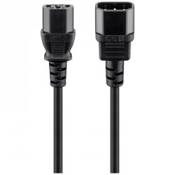 Podaljševalni kabel GOOBAY C13/C14, 250V(AC), 3m, črn