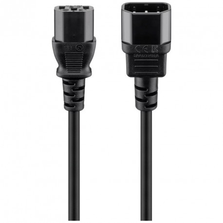 Podaljševalni kabel GOOBAY C13/C14, 250V(AC), 3m, črn