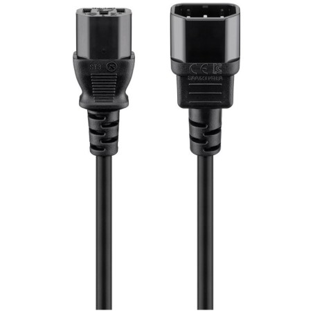 Podaljševalni kabel GOOBAY C13/C14, 250V(AC), 3m, črn